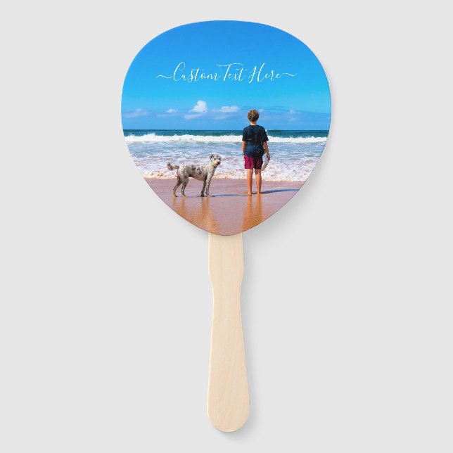 Éventail Photo et texte personnalisés - Votre propre design (Devant)