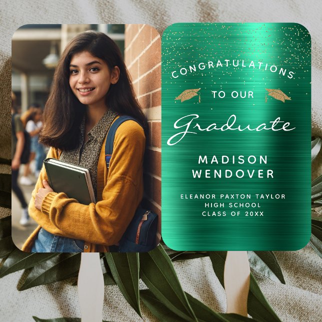 Éventail Photo Green Brohed Metal Graduation 2025 (Créateur téléchargé)