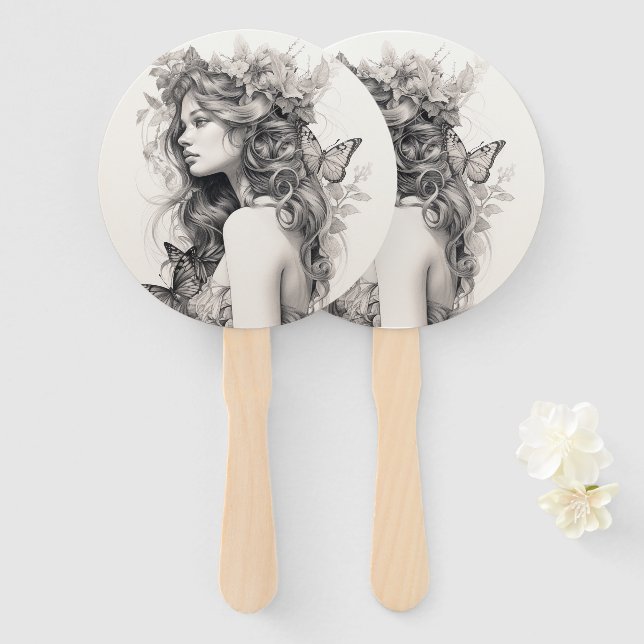 Éventail Photo personnalisée Ajouter votre propre photo (Devant et derrière)