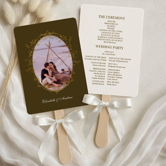 Éventail Photo Rococo Floral Antique Frame Mariage (Créateur téléchargé)