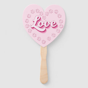 Éventail Pink Pickleball Love Valentines Day Heart
