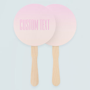 Éventail Pink to Peach Sunset Ombre avec texte personnalisa