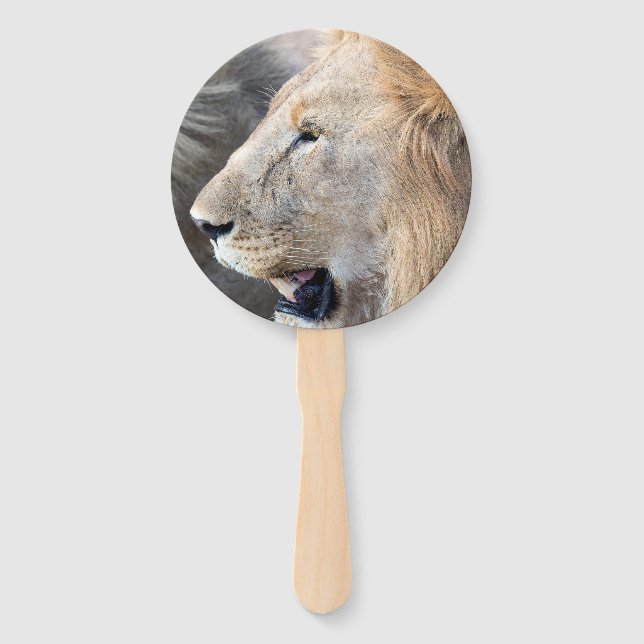Éventail Portrait de Lion (Dos)