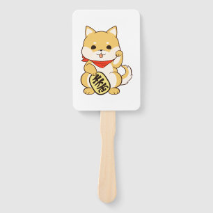Éventail Pose Chat Shiba Inu Lucky