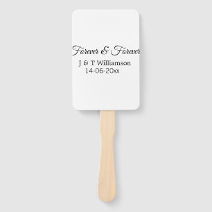 Éventail Pour toujours & à jamais ajouter nom couple date a