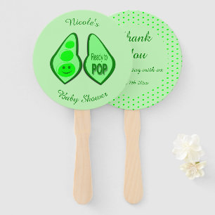 Éventail Prêt à couper le Baby shower de pois verts