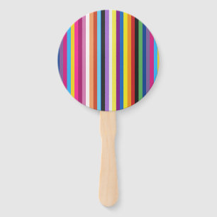 Éventail Pride Flag Colorful Stripes Pattern Hand Fan