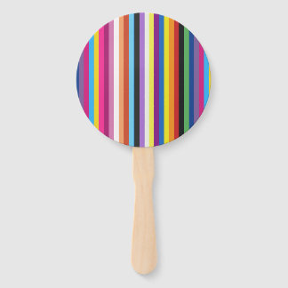 Éventail Pride Flag Colorful Stripes Pattern Hand Fan