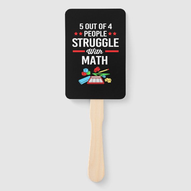 Éventail Professeur De Mathématiques 5 Sur 4 Personnes (Devant)
