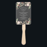 Éventail Programme australien Floral Rustic Mariage Grey<br><div class="desc">Australian Floral Rustic Wedding Programme Ventilateur À Main Gris.</div>