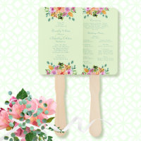 Programme d'aquarelle de pêche verte Floral Boho
