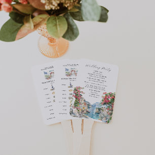 Éventail Programme de bienvenue pour un week-end de mariage