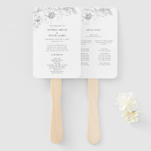 Éventail Programme de cérémonie de croquis botanique Ventil