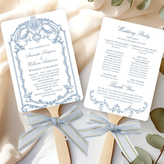 Éventail Programme de cérémonie des Mariages de grâce de l' (Créateur téléchargé)