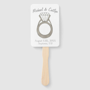 Éventail Programme de cérémonie des Mariages de la bague de