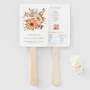 Éventail Programme de fleurs Brown à la crème d'automne