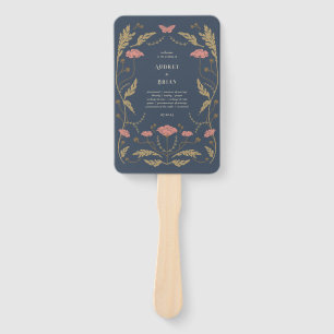 Éventail Programme de mariage Art Nouveau vintage