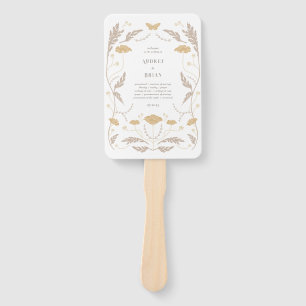 Éventail Programme de mariage Art Nouveau vintage