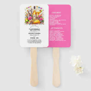 Éventail Programme de mariage au tequila Fiesta Mexicaine R
