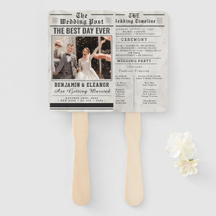 Éventail Programme de mariage dans les journaux