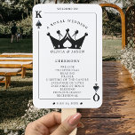 Éventail Programme de mariage de cartes de poker King & Que<br><div class="desc">Cool roi et reine des pique jouant carte de mariage ventilateur programme de mariage. Personnalisez-le avec les détails de votre événement. Idéal pour un poker ou une fête thématique à Las Vegas.</div>