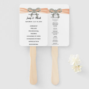 Éventail Programme de mariage de la boîte de diamant orange
