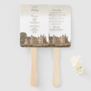 Éventail Programme de mariage de manoir anglais Château Vil