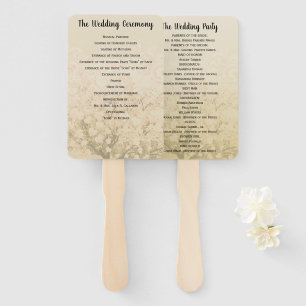 Éventail Programme de mariage des feuilles cardiaques