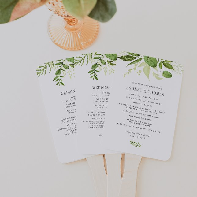 Éventail Programme de mariage des prairies sauvages (Créateur téléchargé)