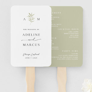 Éventail Programme de mariage écologique de taille minimale