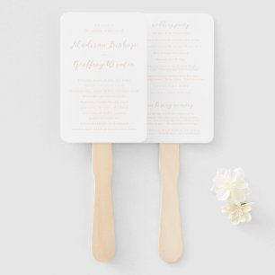 Éventail Programme de mariage élégant en écriture grasse pê
