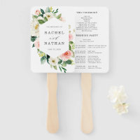Programme de mariage floral à fleurs blanches