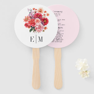 Éventail Programme de mariage floral vibrant