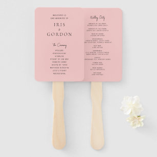 Éventail Programme de mariage personnalisé minimaliste du R