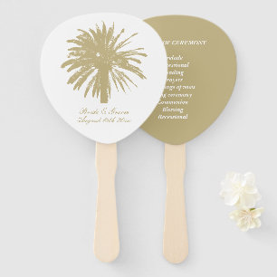 Éventail Programme de mariage pour la plage de palmiers bei