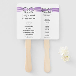 Éventail Programme de mariage Purple Infinity Fans