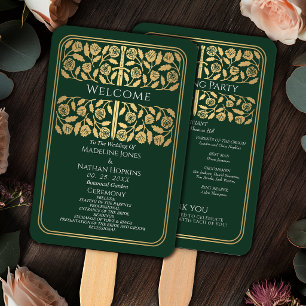 Éventail Programme de mariage royal épée dorée médiévale ve