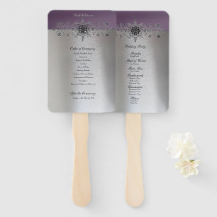 Éventail Programme de mariage Silver Purple
