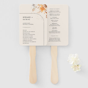 Éventail Programme de mariage simple