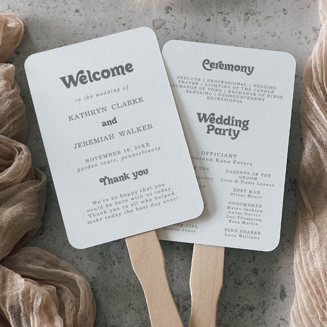 Éventail Programme de mariage simple et formel (Créateur téléchargé)