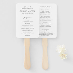 Éventail Programme de mariage simple moderne