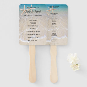 Éventail Programme de mariage Starfish Beach Fans