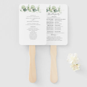 Éventail Programme de mariage végétal Eucalyptus