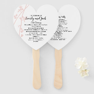 Éventail Programme de mariage Ventilateur Floral Blush N'im