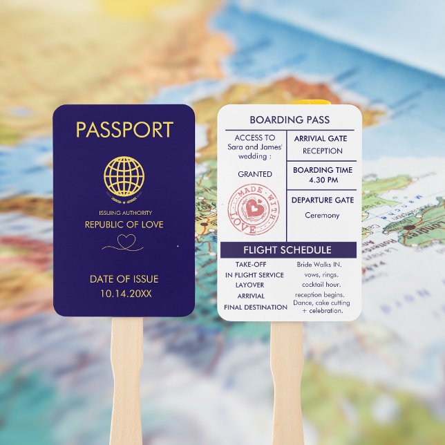 Éventail Programme de passeport pour mariage unique de dest (Créateur téléchargé)