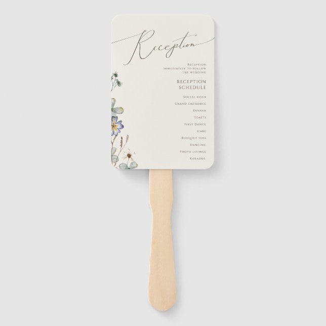 Éventail Programme de réception de la cérémonie des Fleurs  (Dos)