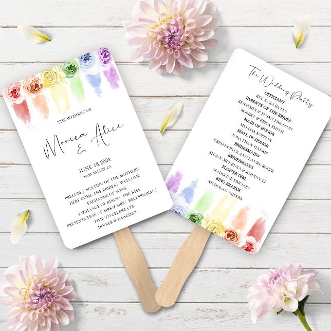 Éventail Programme de ventilateur Mariage arc-en-ciel (Créateur téléchargé)