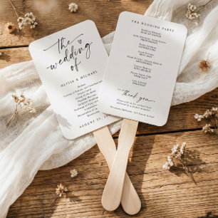 Éventail Programmes de mariage élégants et tendance avec éc