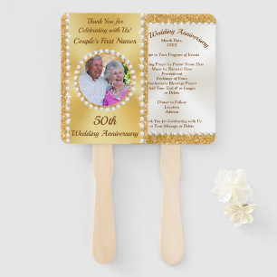 Éventail Programmes du 50e anniversaire, avec photo