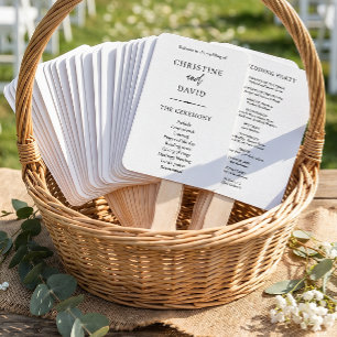 Éventail Programmes minimalistes modernes de mariage noir e